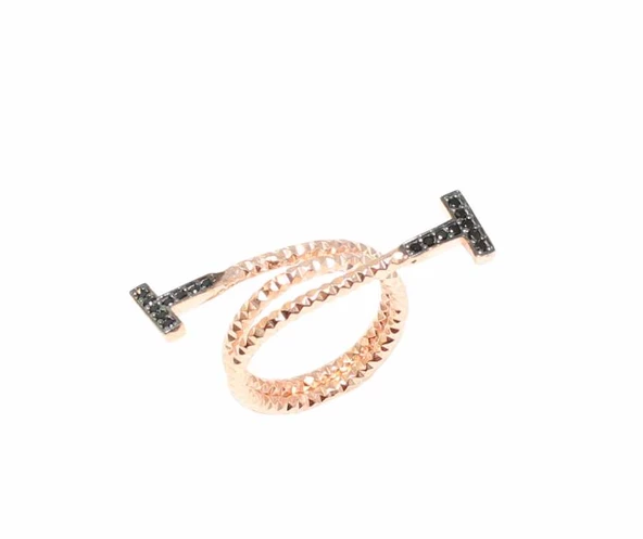 925 Ayar Gümüş Pirimitiv Dövmeli Yüzük - Resim 8