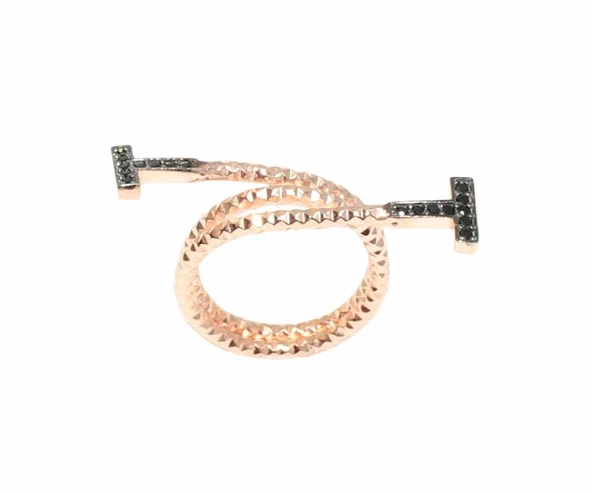 925 Ayar Gümüş Pirimitiv Dövmeli Yüzük - Resim 9