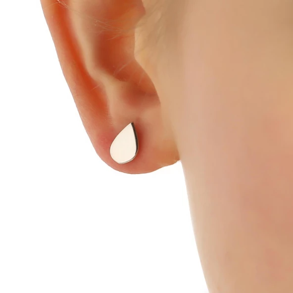 925 Ayar Gümüş Damla Küpe ürün görseli 1