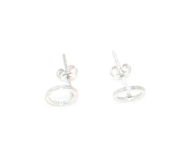 925 Ayar Gümüş Minik Halka Küpe - Resim 5