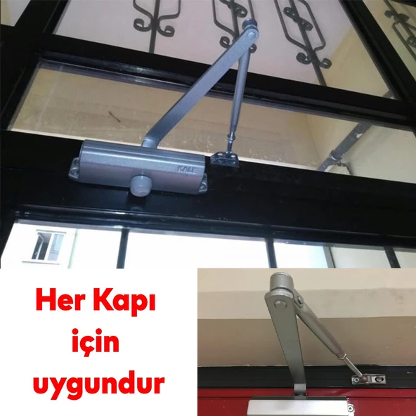 Çelik Kapı Hidroliği Kapı Durdurucu Yavaşlatıcı Yayı No: 3 Kapasite 40-65 Kilogram Gümüş Renk - Resim 3