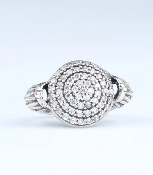 925 Ayar Gümüş Taşlı Tasarım Yüzük - Resim 3