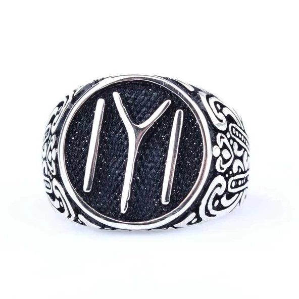 925 Ayar Gümüş KAYI Sembolü Erkek Yüzük - Resim 5