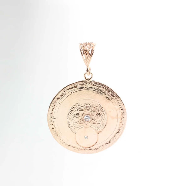 925 Ayar Gümüş Kalp Çiçekler Madalyon Kolye Ucu - Resim 2