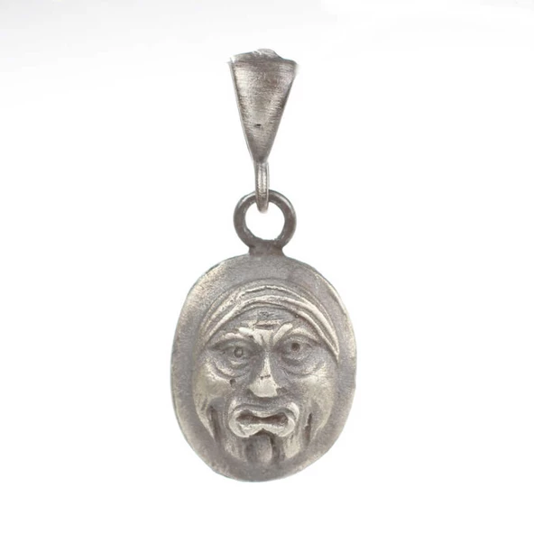 925 Ayar Gümüş Yüz Figürlü Madalyon Kolye Ucu ürün görseli