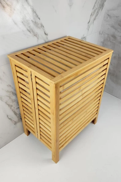 Digithome Bambu Çamaşır Kirli Sepeti Banyo Düzenleyici – B9123 C1-1-100 - 3