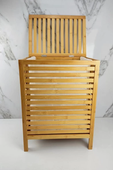 Digithome Bambu Çamaşır Kirli Sepeti Banyo Düzenleyici – B9123 C1-1-100 - 2