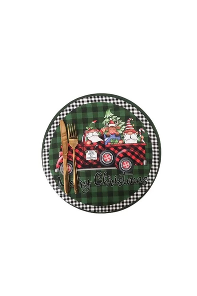 Gnome Merry Christmas Desen Amerikan Servis, Kumaş Supla