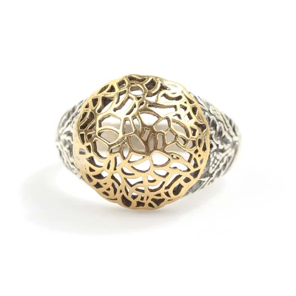 925 Ayar Gümüş Kubbe Filigran Desenli Yüzük ürün görseli