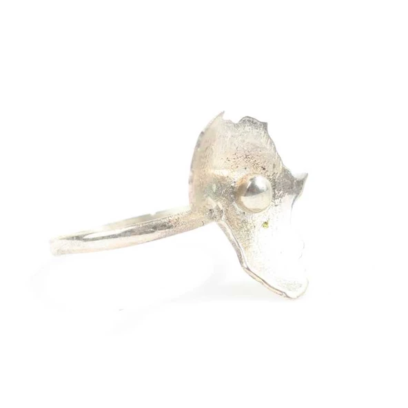 925 Ayar Gümüş Afrika Kıtası Yüzük - Resim 3