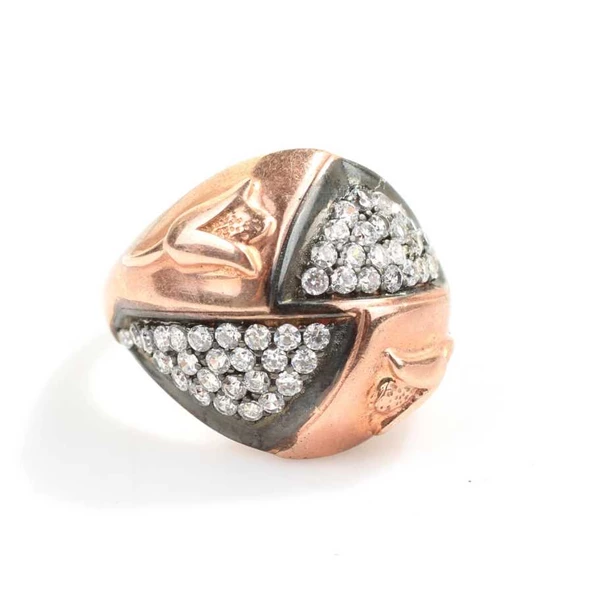 925 Ayar Gümüş Lale Motifli Yüzük ürün görseli 1