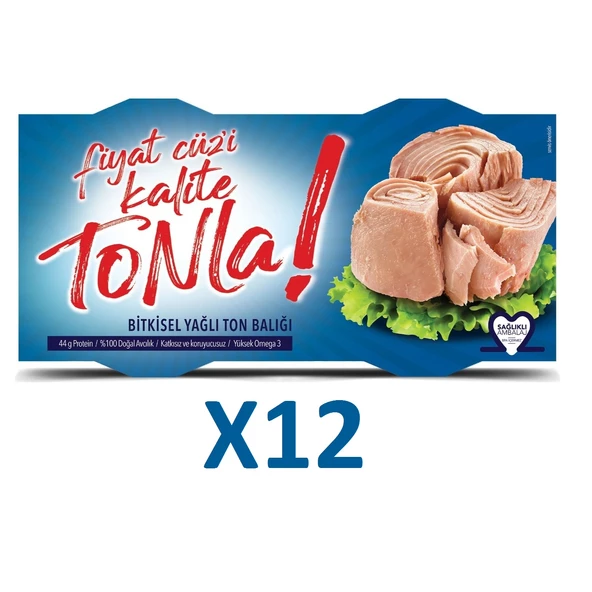 Fiyat Cüz'i Kalite Tonla Bitkisel Yağlı Ton Balığı 2x150g 12 Adet