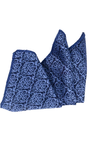 Cengiz İnler Kare Desenli Mendilli Mikrofiber Erkek Kravat - 3
