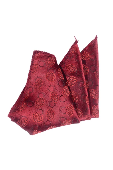 Cengiz İnler Yaprak Desen Mendilli Mikrofiber Erkek Kravat - 2