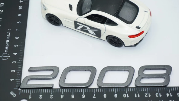 DK Tuning Peugeot Yeni 2008 Ön Kaput 3M 3D Gri ABS Yazı Logo - 3