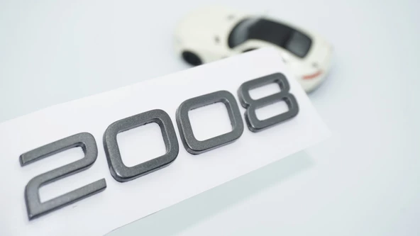 DK Tuning Peugeot Yeni 2008 Ön Kaput 3M 3D Gri ABS Yazı Logo
