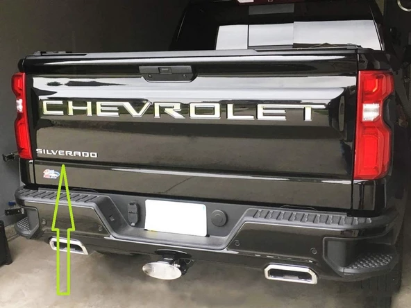 DK Tuning Silverado Bagaj Gümüş Yazı Logo Chevrolet İle Uyumlu - 3