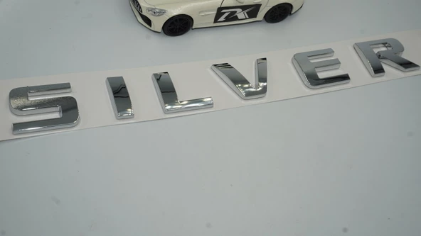 DK Tuning Silverado Bagaj Gümüş Yazı Logo Chevrolet İle Uyumlu - 2