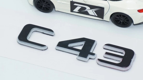 DK Tuning C 43 Bagaj Gri Siyah ABS Yazı Logo Benz İle Uyumlu - 4