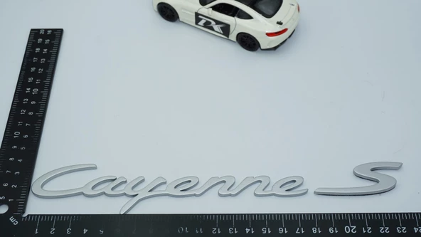 DK Tuning Porsche Cayenne S Bagaj 3M 3D Gri ABS Yazı Logo Amblem - 3