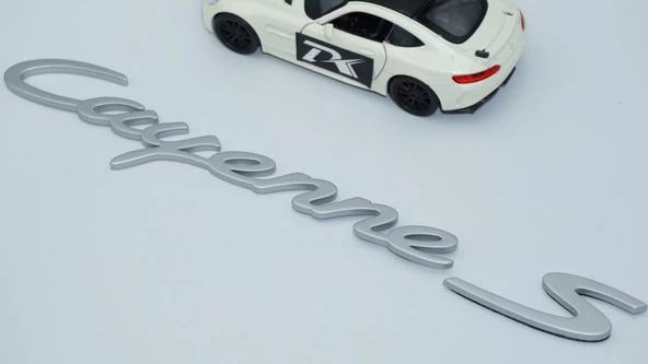 DK Tuning Porsche Cayenne S Bagaj 3M 3D Gri ABS Yazı Logo Amblem - 4