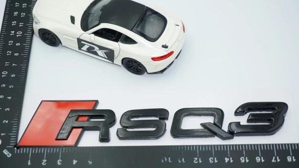 DK Tuning RSQ3 Siyah ABS 3M 3D Bagaj Logo Audi İle Uyumlu - 4