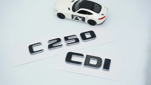 DK Tuning C 250 CDi Bagaj Gri Siyah ABS Yazı Logo Benz İle Uyumlu - 3