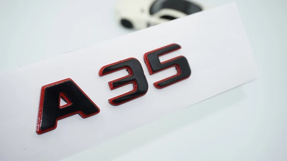 DK Tuning A 35 Bagaj Kırmızı Siyah ABS Yazı Logo Benz İle Uyumlu