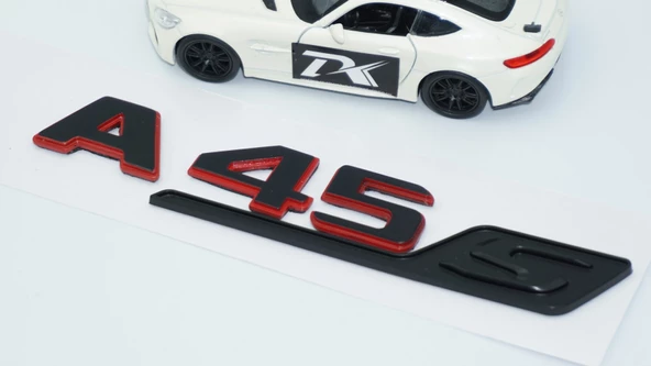DK Tuning A 45S Bagaj Kırmızı Siyah ABS Yazı Logo Benz İle Uyumlu - 4