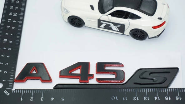 DK Tuning A 45S Bagaj Kırmızı Siyah ABS Yazı Logo Benz İle Uyumlu - 2