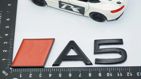 DK Tuning A5 Yeni Nesil Siyah ABS 3M 3D Bagaj Logo Audi İle Uyumlu - 4