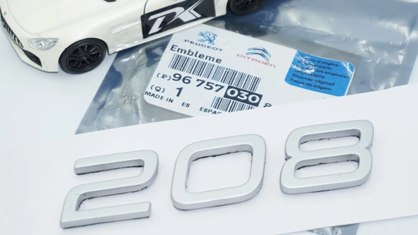 DK Tuning Peugeot 208 Ön Kaput 2022+ Gri ABS Logo Amblem - Resim 5