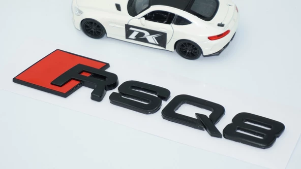 DK Tuning RSQ8 Siyah ABS 3M 3D Bagaj Logo Audi İle Uyumlu - 4