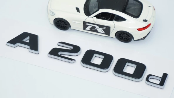 DK Tuning A 200d Bagaj Gri Siyah ABS Yazı Logo Benz İle Uyumlu - 4