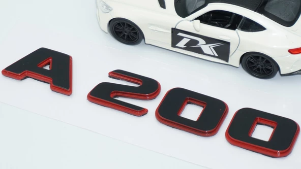 DK Tuning A 200 Bagaj Kırmızı Siyah ABS Yazı Logo Benz İle Uyumlu - 4