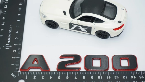 DK Tuning A 200 Bagaj Kırmızı Siyah ABS Yazı Logo Benz İle Uyumlu - 2