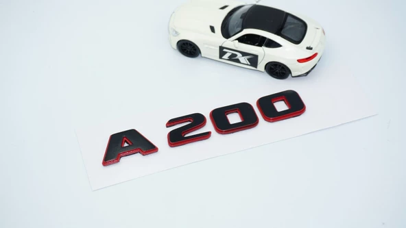 DK Tuning A 200 Bagaj Kırmızı Siyah ABS Yazı Logo Benz İle Uyumlu - 3