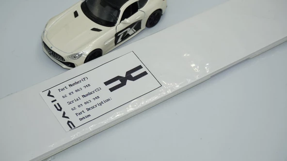 DK Tuning Yeni Nesil Bagaj 3M 3D 10cm Beyaz Yazı Logo Dacia İle Uyumlu - 5