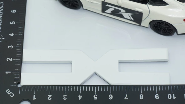 DK Tuning Yeni Nesil Bagaj 3M 3D 10cm Beyaz Yazı Logo Dacia İle Uyumlu - 2