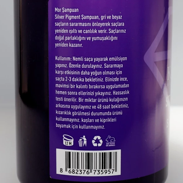 Ms Kalsedon PRO Silverpigment Mor Canlılık Dolgunluk Şampuanı 550ML - 4