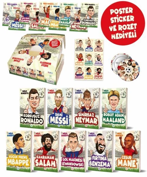 Efsane Futbolcular Kutulu Set (9 Kitap Takım)