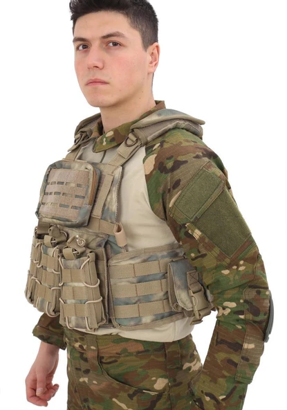 Single Sword Kasırga Tactical Balistik Plaka Takılabilen Açık Cepli Hücum Yeleği - 11