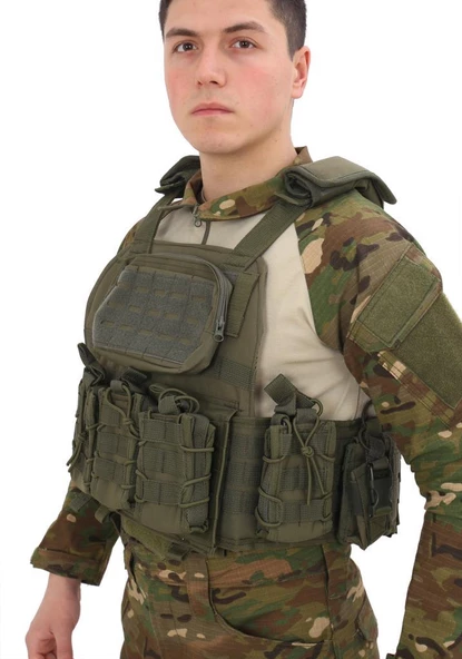 Single Sword Kasırga Tactical Balistik Plaka Takılabilen Açık Cepli Hücum Yeleği - 7