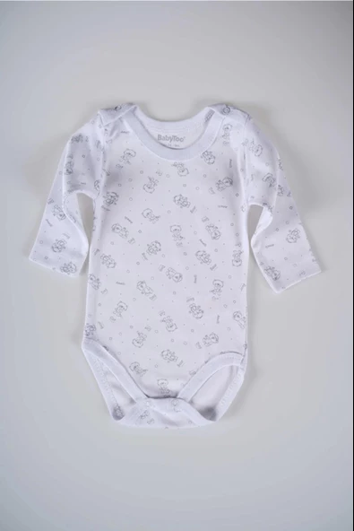 BABYTOO 3'LÜ KARIŞIK DESENLİ UZUN KOLLU BEBEK ÇITÇITLI BADİ - 10