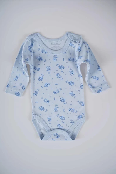 BABYTOO 3'LÜ KARIŞIK DESENLİ UZUN KOLLU BEBEK ÇITÇITLI BADİ - 8