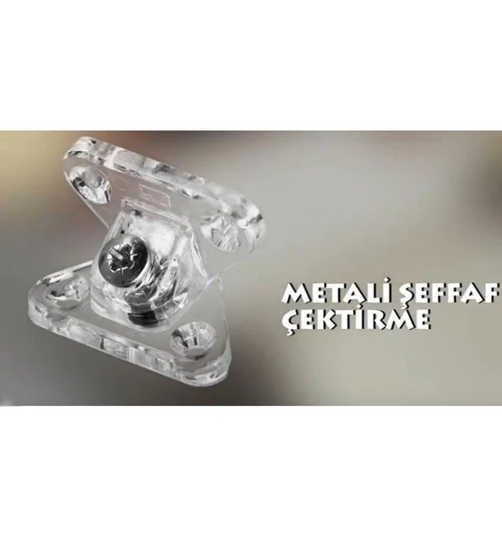 Açılı T Bağlantı Çektirme Şeffaf Plastik Köşe Birleştirme Kelebek (100 ADET) - 4