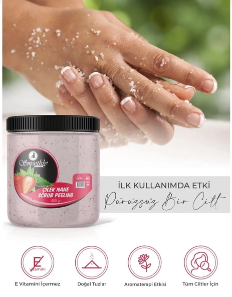 El Ayak Vücud Peelingi Çilek Nane Aromalı 800ml