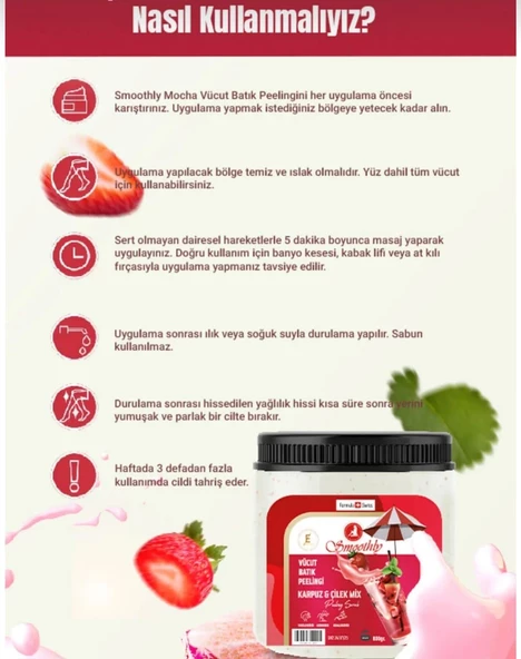 Batık Giderici Nemlendirici Peeling Karpuz Çilek Aromalı 800ml - 4