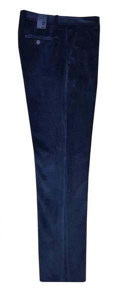 Merdan Lacivert Klasik Kesim Erkek Kadife Pantolon-4864 - 3