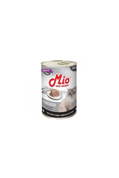 Mio Sterilized Püre Hindili Kısır Kedi Konservesi 400 gr 6lı - 2